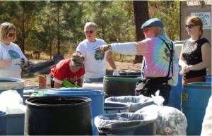Russ Knobbs - Public Events Recycling Coordinator Emeritus (pictured: Russ Nobbs, in his signature tie dye shirt, at the annual Spokane River Clean-Up)